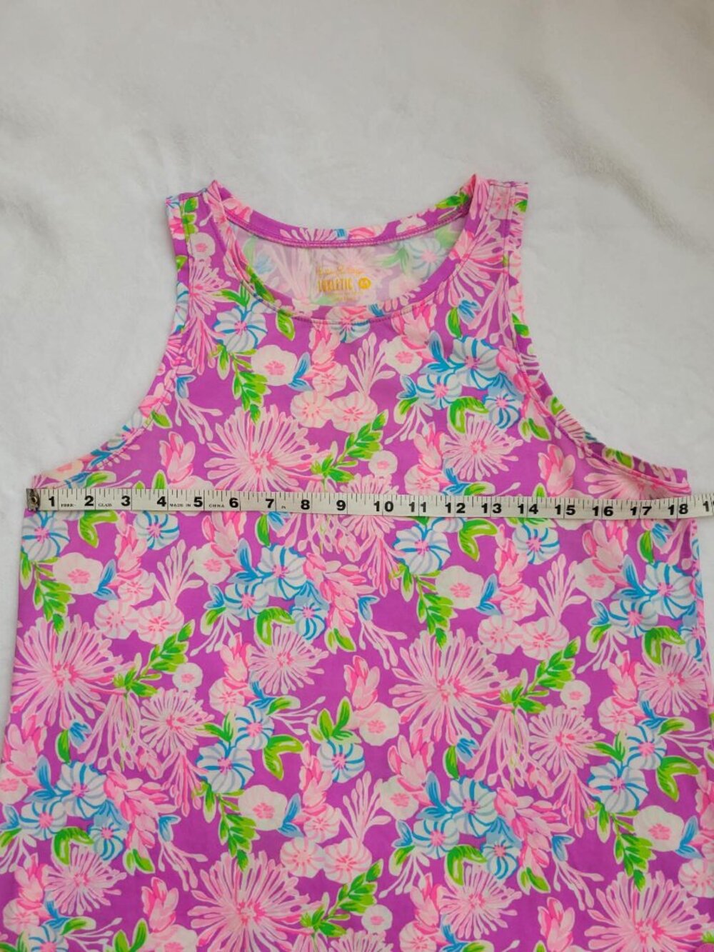 Lilly Pulitzer Westley Tank UPF 50+ Amethyst Moms The Word Athletic Top Medium - Picture 5 of 8